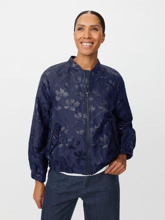 Masai MaJossana Jacquard Bomber Jacket in Navy Blazer at Nordstrom, Size Xx-Large