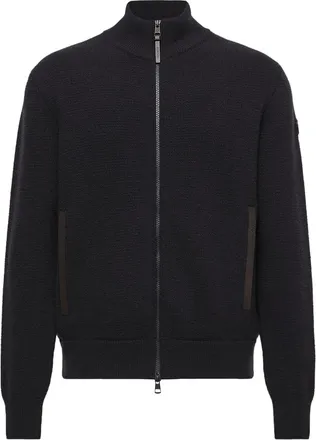 Moncler Moncler Wool & Cashmere Blend Zip-up Cardigan, Men, Blue, Size: L