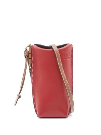Loewe 2000s Gate pocket leather shoulder bag - Rosso