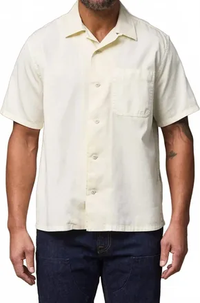 Filson Short Sleeve Twill Shirt In Ivory