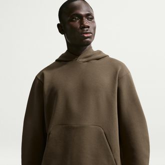 Nike Mens 24.7 ImpossiblySoft Dri-FIT Pullover Hoodie in Brown | IR8807-212