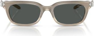 Diesel DL3013U 50mm Square Sunglasses in Cristal Metal Green /Grey at Nordstrom
