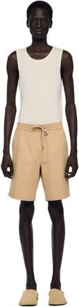 Sandro Cotton shorts in Beige at Nordstrom, Size 38 Eu