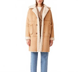 Suncoo Enjoy Reversible Coat In Beige