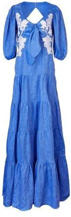 Anne Fontaine Gaelle Linen Dress in Denim Blue at Nordstrom, Size 44