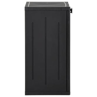 Berkfield Home Garden Storage Cabinet Black 65x45x88 cm PP Rattan | Size: 65 x 45 x 88 cm
