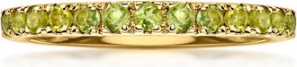 Ross-Simons Light Green Tourmaline Eternity Band in 18kt Gold Over Sterling