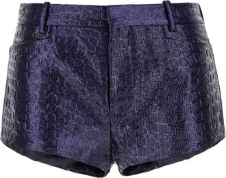Tom Ford Shorts con effetto coccodrillo - Viola