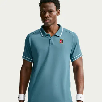 Nike Mens Court Heritage Tennis Polo in Blue | FQ2101-008