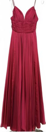 Sherri Hill Womens Chiffon A-Line Gown In Burgundy