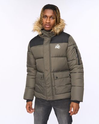Kings Will Dream Heren Kings Will Dream Curvlay Parka Jacket in Groen