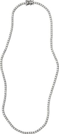 Made by Mary CZ Prong-Set Tennis Necklace in Silver at Nordstrom, Size 16