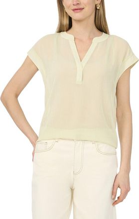 Vince Camuto V Neck Front Placket Blouse