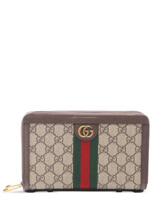 Gucci 2016-2025 GG Supreme Ophidia Small Wallet long wallets - women - Fabric - One Size - Brown