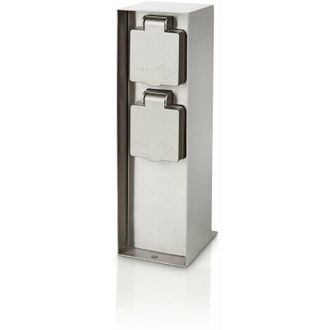 Philips Led 171084716 Presa di corrente da giardino 2 vie acciaio inox - Philips