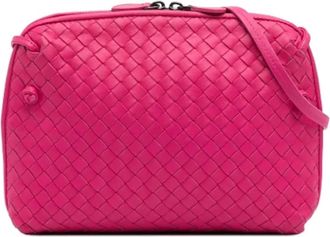 Bottega Veneta Pre-owned Cross Body Bags, female, Pink, Size: ONE SIZE Pre-owned Leather crossbody-bags