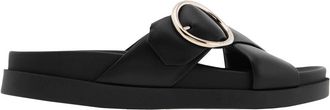 Bally Elida Leather Slide Sandals, Brand Size 35 ( US Size 4.5 )
