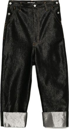 Junya Watanabe Jeans lam&eacute; - Nero