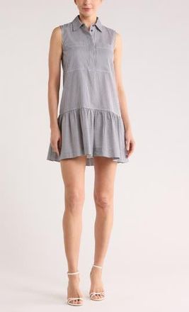 SIMKHAI Candace Stripe Sleeveless Minidress in Midnight Stripe at Nordstrom Rack, Size Large