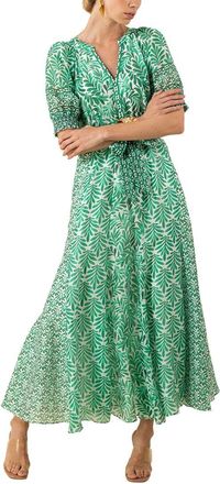 Hale Bob Linen-Blend Estella Maxi Dress