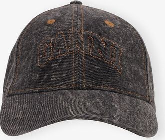 Ganni Black Cap in Denim