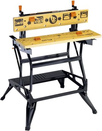 Black+Decker Workmate Gran Banco De Trabajo Plegable - Carga M&aacute;xima: 250 Kg - Estructura De Acero Y Mordazas De Bamb&uacute; Wm825-xj Black+decker