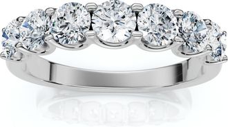 Pompeii3 1Ct TW Diamond U Prong 7-Stone Wedding Ring 14k Gold or Platinum Lab Grown