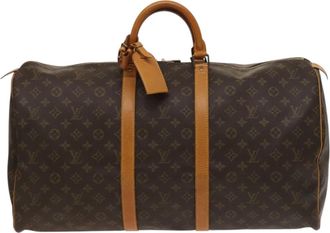 Louis Vuitton Keepall 55 Brown Canvas Travel Bag (Pre-Owned)