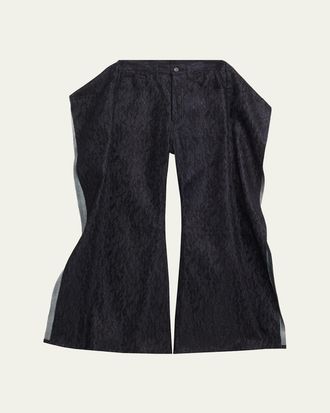 Junya Watanabe Floral Jacquard Wide-Leg Pants