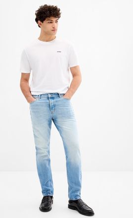 HUGO BOSS Mens Light-blue HUGO 634 jean Tapered fit