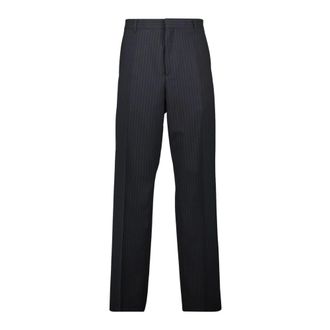 Dior Straight Trousers, male, Blue, M, Striped Wool Trousers Spring-Summer 2025