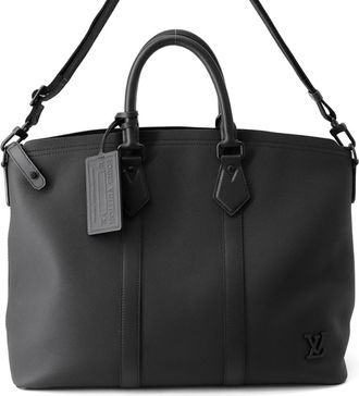Louis Vuitton Black Noir Leather Handbag Tote Bag (Pre-Owned)