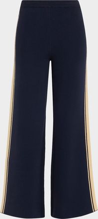 The Upside Cosmo Freya Side-Stripe Knit Wide-Leg Sweatpants