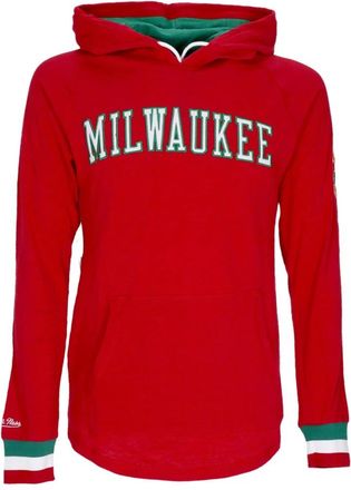 Mitchell & Ness NBA Legendarische Slub Hoodie Scarlet - Heren - Hoodies - Rood - XL - Katoen - Hoodies & sweatvesten