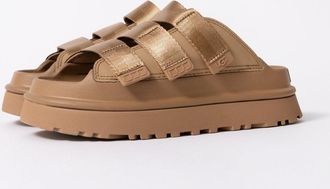 UGG Womens Adjustable Strap Sliders in Tan - Size UK 6