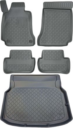 OEM Juego De Alfombrillas Para Coche Y Maletero Para Mercedes Clase C W204 Sed&aacute;n (04.2007-02.2014)