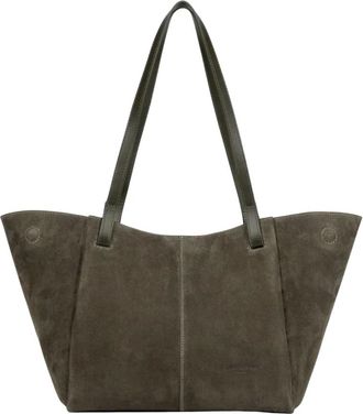 Lancaster Su&egrave;de Tote Bag - Dames - Tassen - Groen - Maat: ONE Size Su&egrave;de