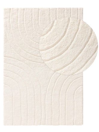 benuta Alfombra pelo largo crema 140x200