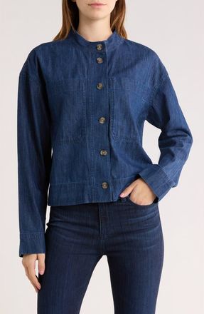 Melrose and Market Casual Denim Jacket in Medium Wash at Nordstrom Rack, Size Xx-Small