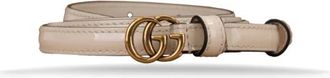 Gucci GG Marmont Dunne Riem - Dames - Riemen - Wit - 65 CM - Leer - Accessoires