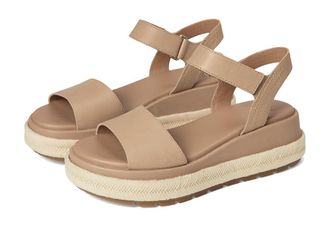 Sorel Sunpeak Platform Sandals Womens Dress Sandals Honest Beige/Chalk : 10.5 B - Medium, Synthetic