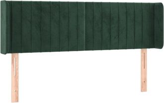 vidaXL Cabecero Con Led De Terciopelo Verde Oscuro 147x16x78/88 Cm Vidaxl