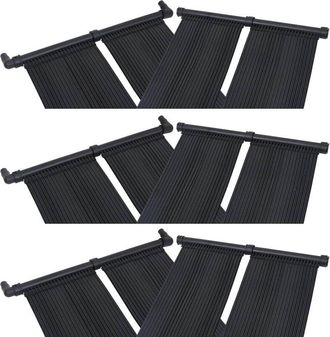 vidaXL Panel Calentador Solar Para Piscinas 6 Unidades 80x310 Cm Vidaxl