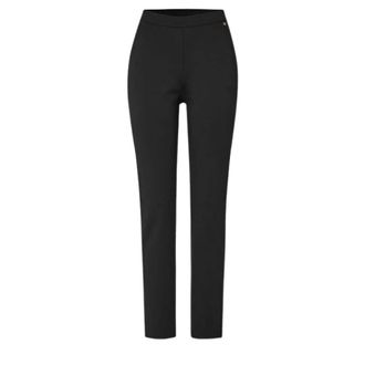 Toni Dames, Broeken, Zwart, Maat: S Leer