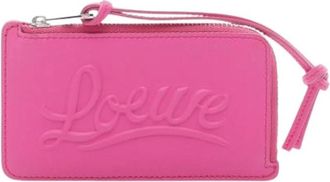 Loewe Pre-owned Card case - Dames - Vintage Accessoires - Roze - ONE Size - Leer - Vintage