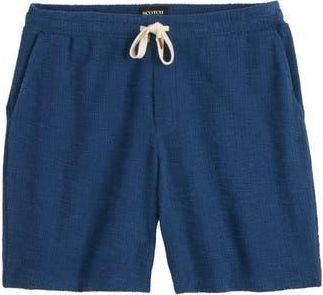 Scotch & Soda Drawstring Texture Slub Shorts in Sargasso Sea at Nordstrom Rack, Size X-Large