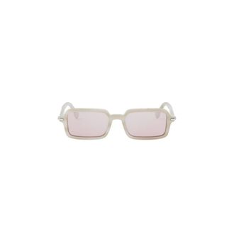 Fendi Sunglasses, unisex, Beige, Size: 51 MM Selleria Rectangular Sunglasses