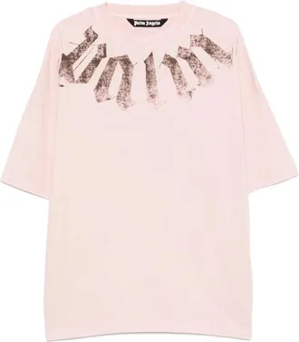Palm Angels Big Neck Logo Printed T-shirt