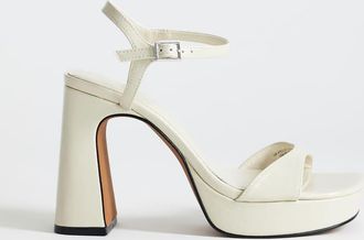 Topshop Faye - Sandali bianco sporco con plateau-Neutro