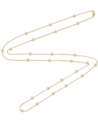 Gabi Rielle Gold Over Silver Cz 42In Necklace